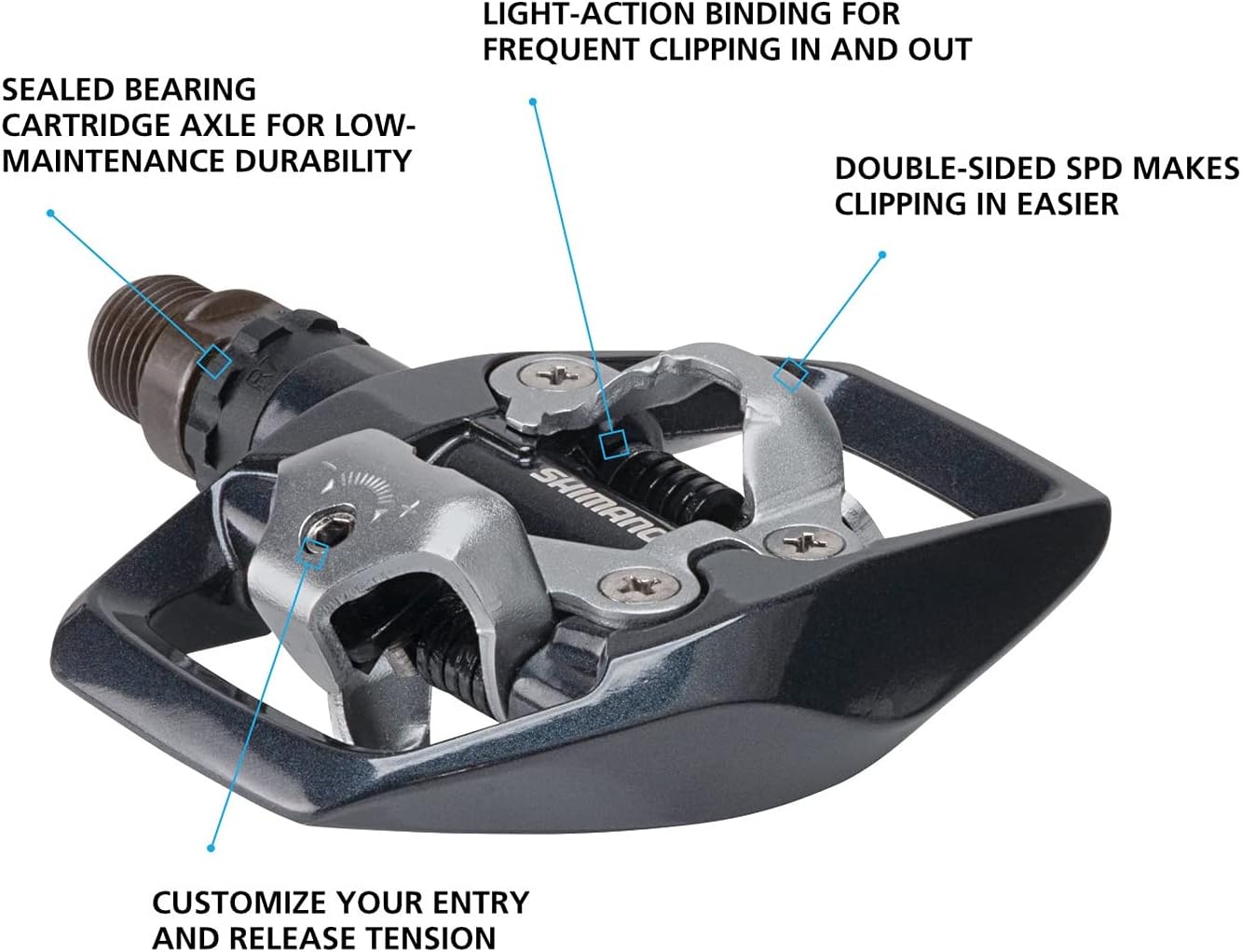 SHIMANO PD-ED500 Road Touring Light Action Pedal