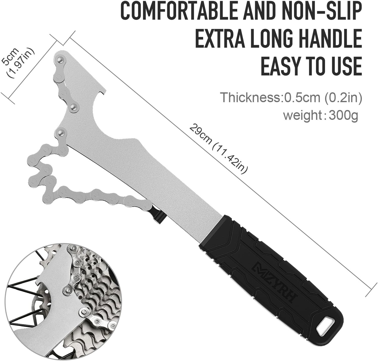 Bike Chain Whip Tool,Bike Cassette Removal Tool Bicycle Sprocket Removel Tool Freewheel Remover Wrench