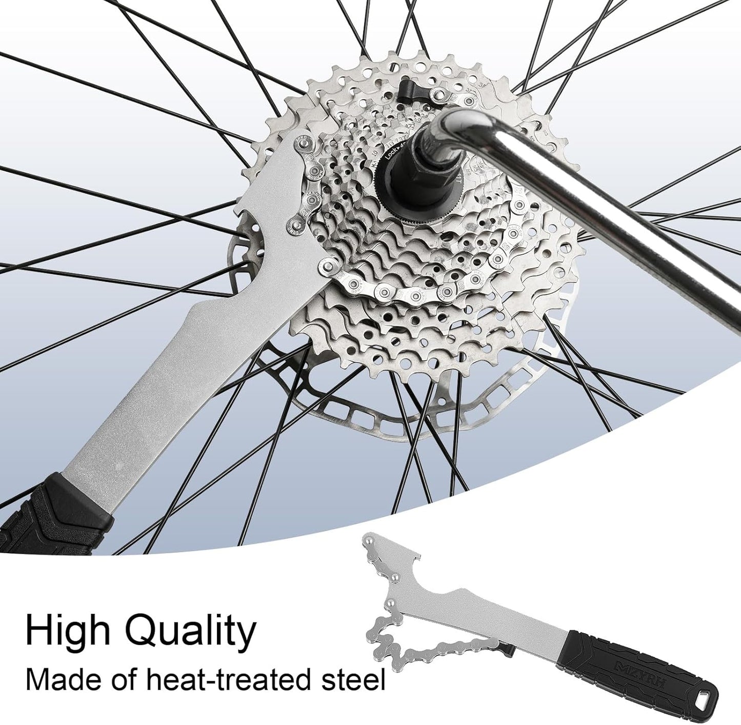 Bike Chain Whip Tool,Bike Cassette Removal Tool Bicycle Sprocket Removel Tool Freewheel Remover Wrench